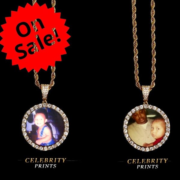 Two Sided Gold Photo Pendant