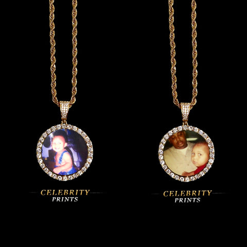 Two Sided Gold Photo Pendant