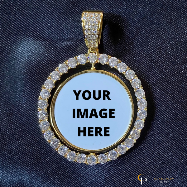 Two Sided Gold Photo Pendant