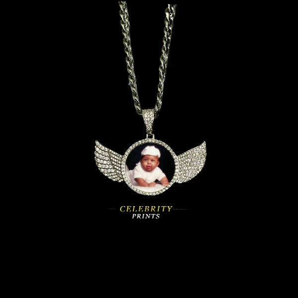 Silver Wing Photo Pendant