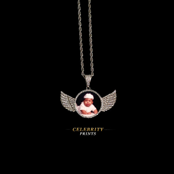 Silver Wing Photo Pendant