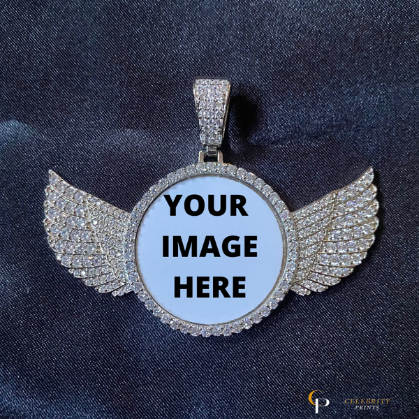 Silver Wing Photo Pendant